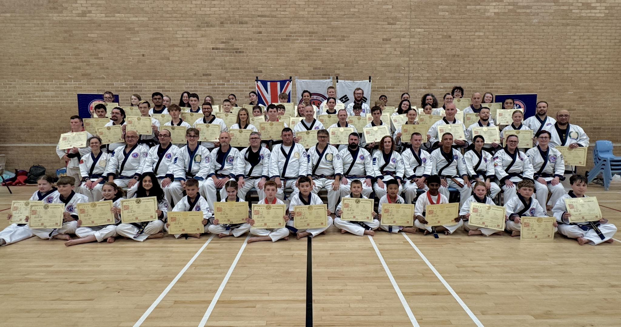 Recent Blackbelts who have just earned their next Level